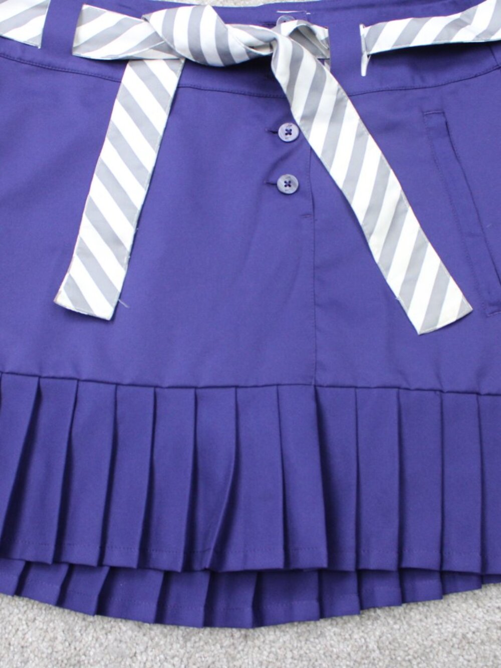 Nike Golf Skort Womens 8 Purple Tour Performance Pleated Shorts Dri-Fit w/ Belt - Picture 3 of 10